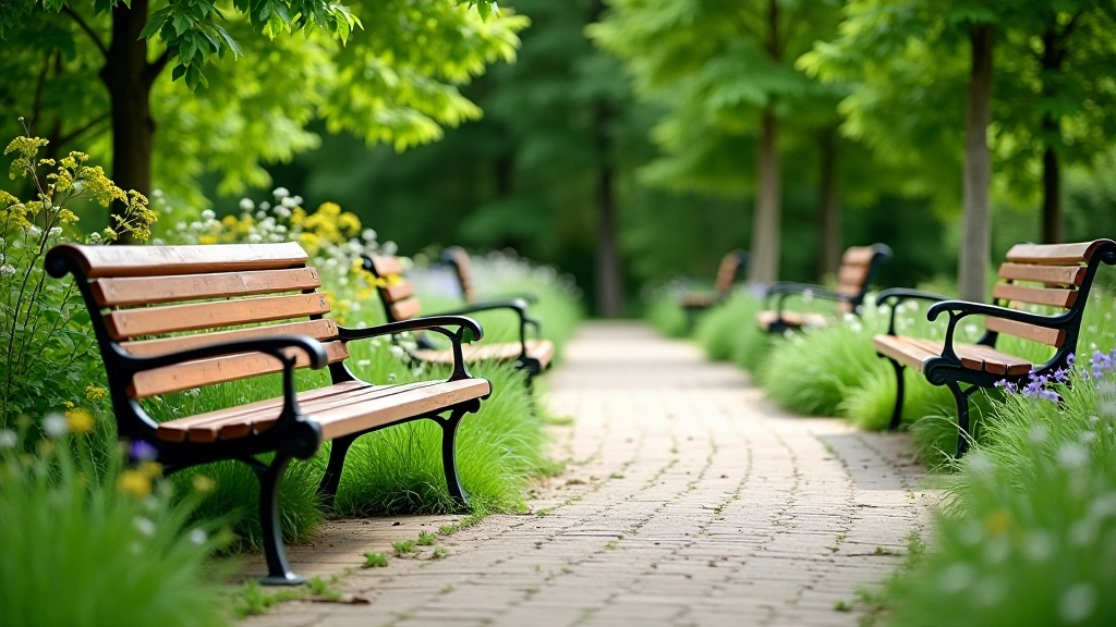 Daudzveidīgas sēdvietas parkā — no klasiskajiem soliņiem līdz moderniem un ar atzveltni